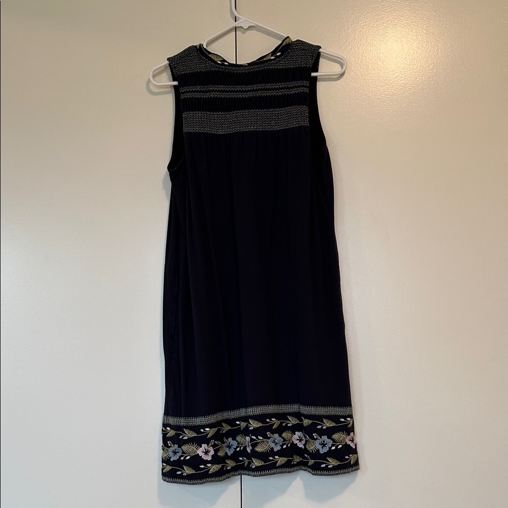 J. Jill dark blue Dress with Floral Accents - Picture 4 of 8